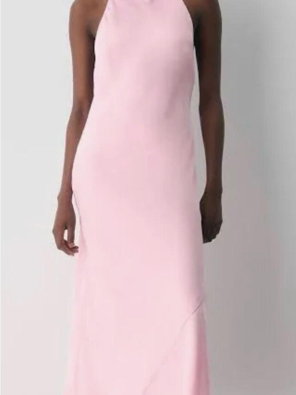 Aritzia Light Pink Halter Maxi Dress